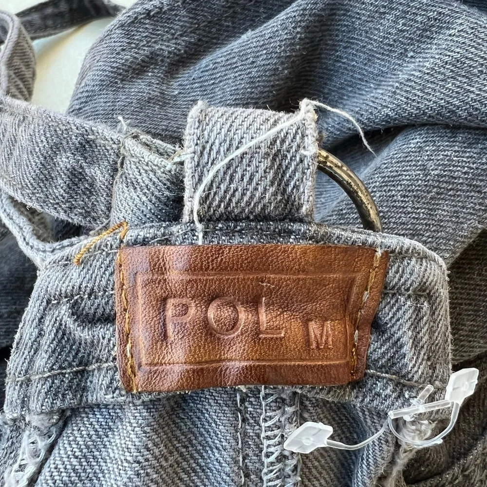 POL Cactus Pint Overalls with front pocket panels hidden buttons Women’s Size M